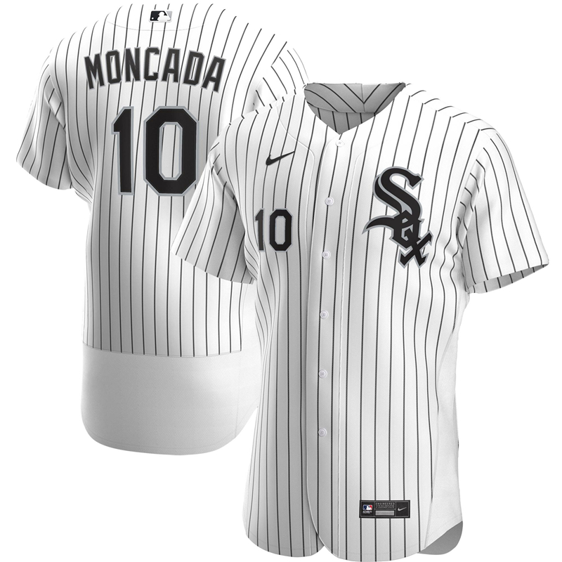 2020 MLB Men Chicago White Sox #10 Yoan Moncada Nike White Home 2020 Authentic Player Jersey 1->chicago white sox->MLB Jersey